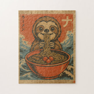 Rolig Långsam Ramen Vintage Japansk Konst Pussel