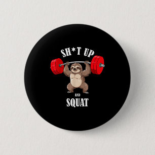 Rolig Långsam Tränings Squatting Workout Tyngdlyft Knapp
