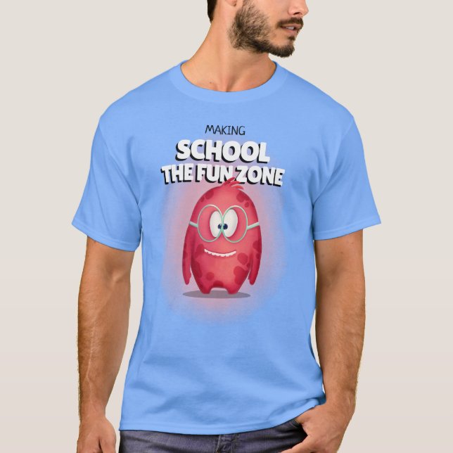 Rolig Lärar Zon Skapa Skolan T Shirt (Framsida)