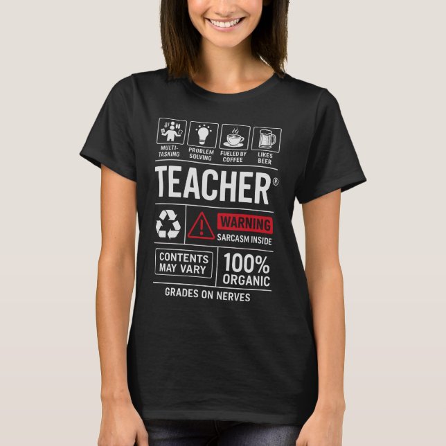 Rolig lärardefinition — Multitasking T Shirt (Framsida)