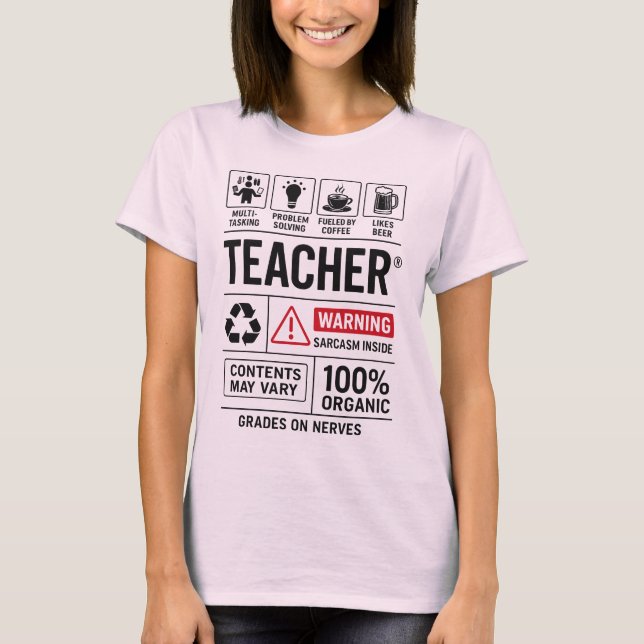 Rolig lärardefinition — Multitasking T Shirt (Framsida)