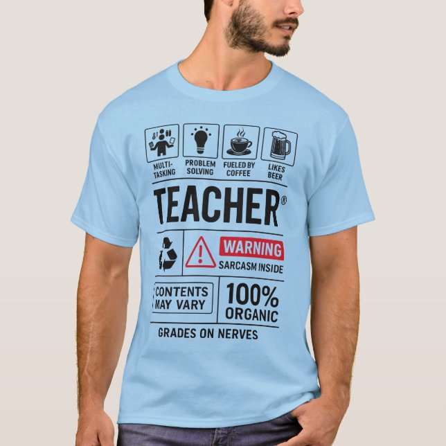 Rolig lärardefinition — Multitasking T Shirt (Framsida)