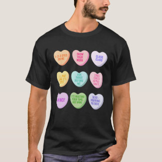 Rolig lärare Alla hjärtans dag konversationshjärta T Shirt