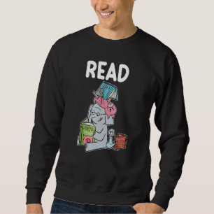 Rolig lärare bibliotek läs bokklubb Piggie Elefant Lång Ärmad Tröja
