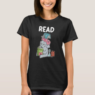 Rolig lärare bibliotek läs bokklubb Piggie Elepha T Shirt