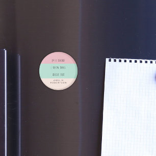 Rolig lärare färgblock anpassad magnet