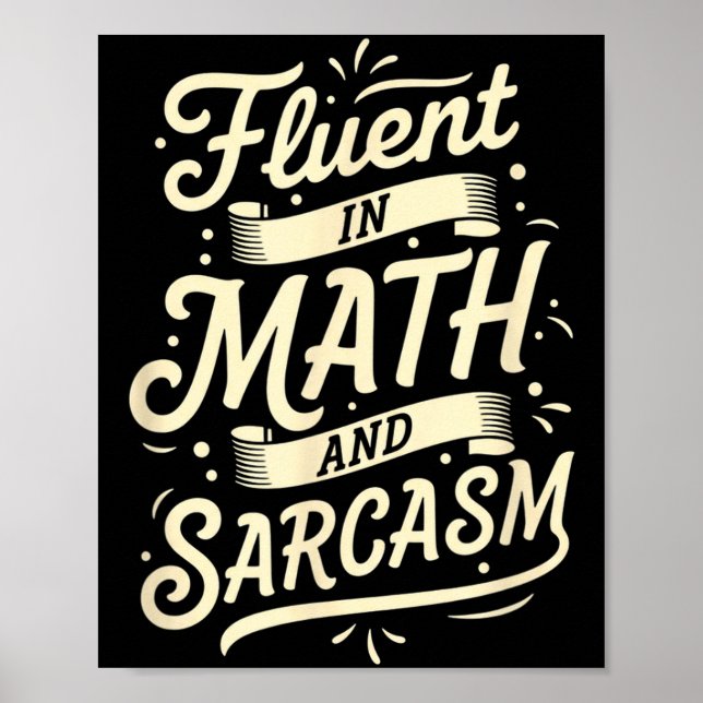 Rolig lärare flytande i matematik och sarkasm - Ro Poster (Framsidan)
