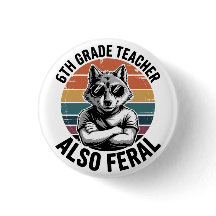 Rolig lärare i 6:e klass varg också vild retro