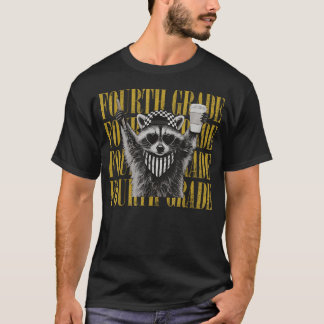 Rolig lärare i fjärde klass feral tvättbjörn tillb t shirt