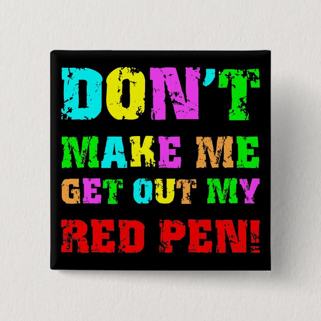 Rolig lärare knapp (Framsida)