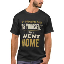 Rolig Lärare Rektor Humor T-Shirt