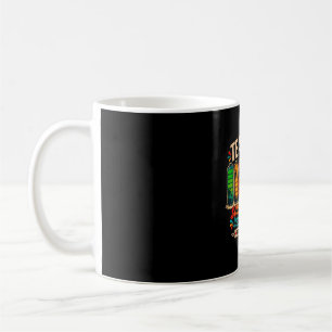 Rolig lärare sommarladdning krävs retro senaste kaffemugg