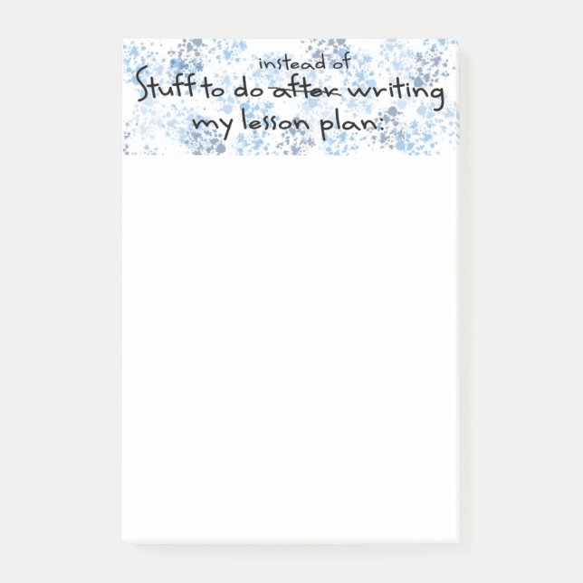 Rolig läraregåva post-it block (Framsida)