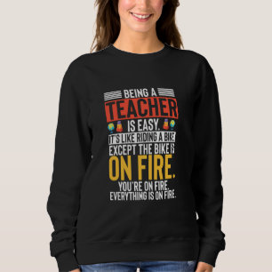 Rolig lärarhumor Att vara lärare är lätt Gag T Shirt