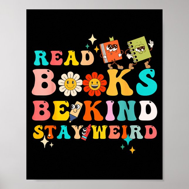 Rolig läsarbok citat design för läsande älskare poster (Framsidan)