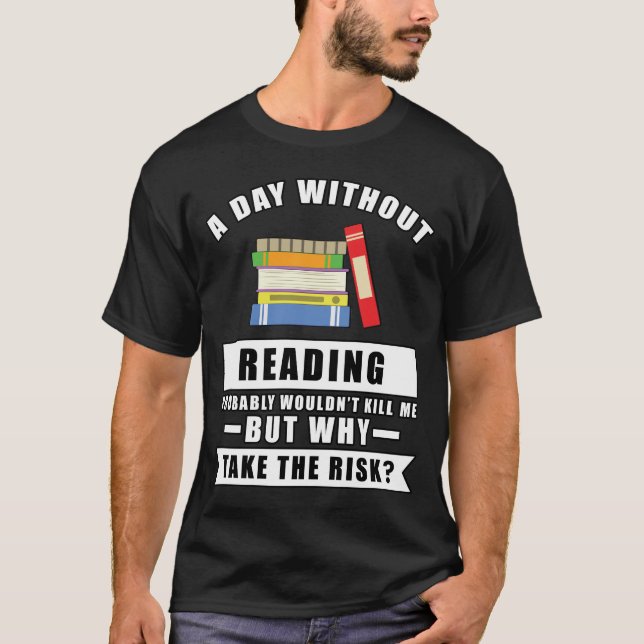 Rolig läsdesign t shirt (Framsida)