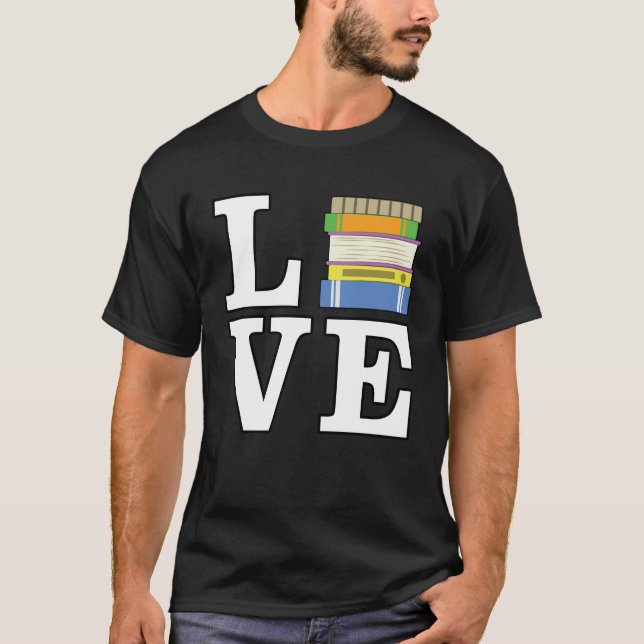 Rolig Läsdesign T Shirt (Framsida)