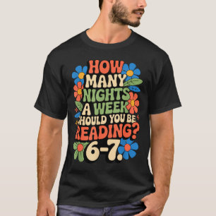Rolig Läsebok Lärare 67 Sex Sju Meme T Shirt