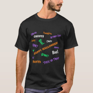 Rolig, läskig anpassningsbar Glad Halloween T Shirt
