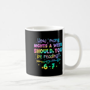 Rolig läsning 67 Lärare Sex Sju Läsning 6 7 Boo Kaffemugg