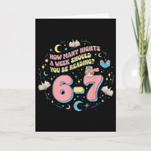 Rolig läsning 67 Sex Sju Meme Engelska lärare Bo Kort