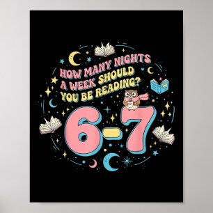 Rolig läsning 67 Sex sju meme engelsklärare Bo Poster