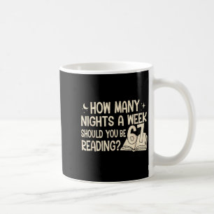 Rolig läsning 67 Sex sju meme Englieacher bok L Kaffemugg