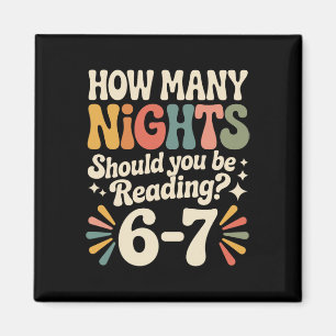Rolig läsning 6 7 Sex Sju Meme engelsklärare B Magnet