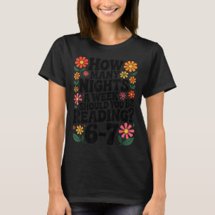 Rolig läsning 6 7 Sex Sju Meme Englieacher Bok  T Shirt