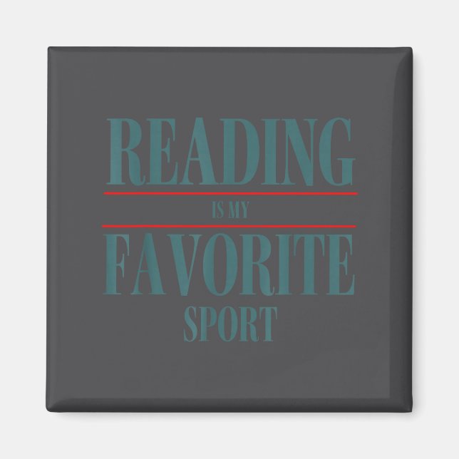 Rolig läsning är min favorit Srt bokälskare Citat  Magnet (Framsidan)
