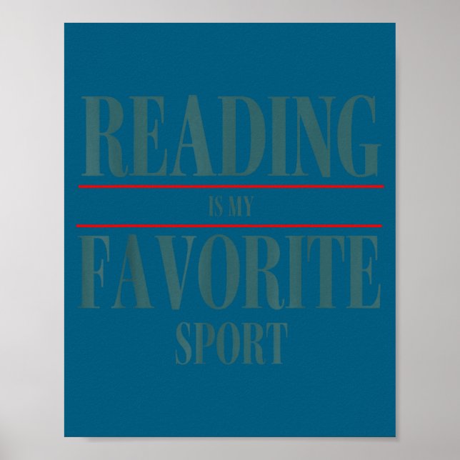 Rolig läsning är min favorit Srt bokälskare Citat  Poster (Framsidan)