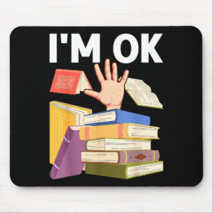 Rolig läsning bok läsande nörd bibliotekarie lärar musmatta