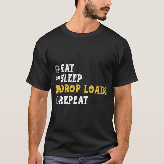 Rolig lastbilsförar vits som säger lastbilschauffö t shirt (Framsida)