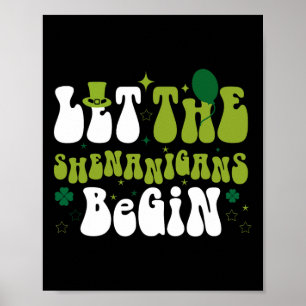 Rolig Låt Bushen Börja Pojkar Flickor St Patr Poster