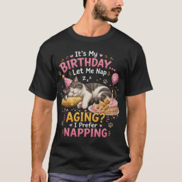 Rolig Lat Cat Födelsedagslugnande Citat Design T Shirt