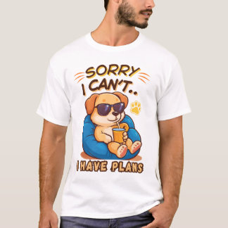 Rolig Lat Cat – Ursäkta jag kan inte, jag har plan T Shirt