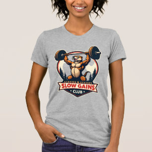 Rolig Lat Gymtröja Vintage Stark Och Långsam Desi T Shirt