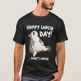 Rolig Lat Katt Arbetar Whatu2019s Dag Meme T Shirt