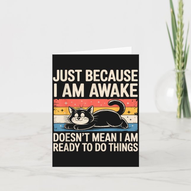 Rolig Lat Katt Meme Konstig Sak Kärlek Mannen Kvin Kort (Framsida)