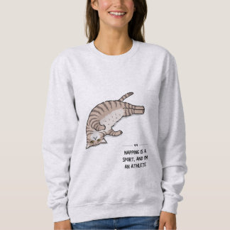 Rolig Lat Katt T-Shirt – “Jag är inte lat, jag är 