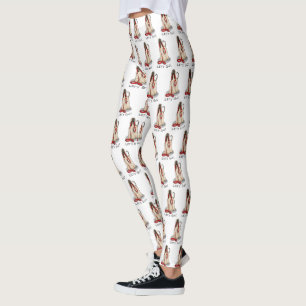 Rolig Låt oss gå! Gå Afghansk hund (Crème) Leggings