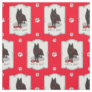 Rolig Låt oss gå! Gå Belgisk vallhund (svart 1) Tyg