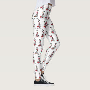 Rolig Låt oss gå! Gå dalmatinerhund (svart 1) Leggings
