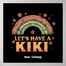 Rolig "Låt oss ha en Kiki" LGBT Trans Kön Retro Poster