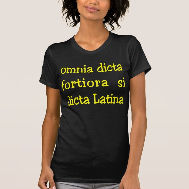 Rolig latin formulerar, slogan för mörk t-shirt (Framsida)