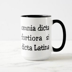 Rolig latin formulerar, slogan mugg