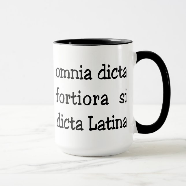 Rolig latin formulerar, slogan mugg (Höger)