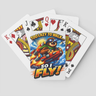 Rolig Latmask-Raket Meme, För Lat för att Gå Så Ja Casinokort