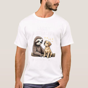 Rolig Lätt Distraherad Av Sengångare Och Hundar T- T Shirt