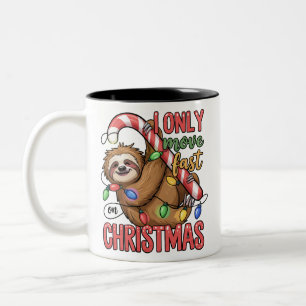 Rolig Latte Älskare Jul Söt Djur Jul Två-Tonad Mugg